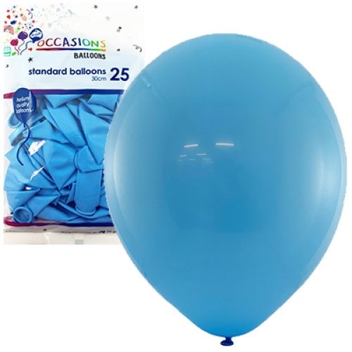 Standard 30cm Latex Balloons 25pk - Light Blue image 0