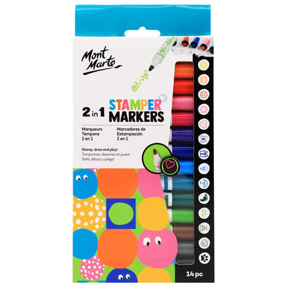 2 in 1 Stamper Markers 14pc image 0