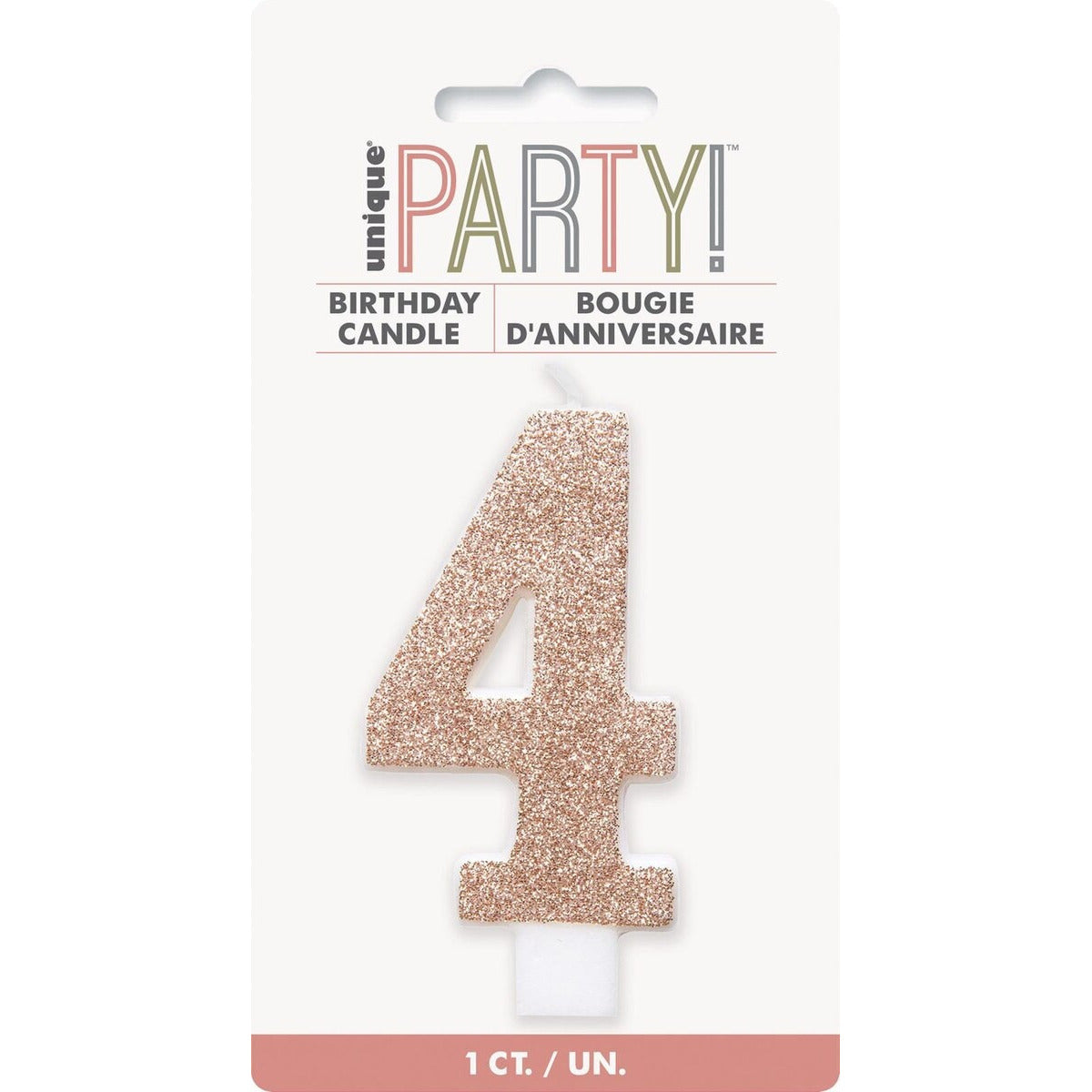 NUMERAL CANDLE 4 - ROSEGOLD image 0