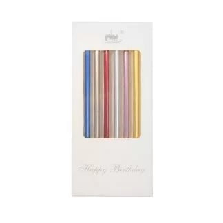Metallic Candle 6pcs - Rainbow image 0