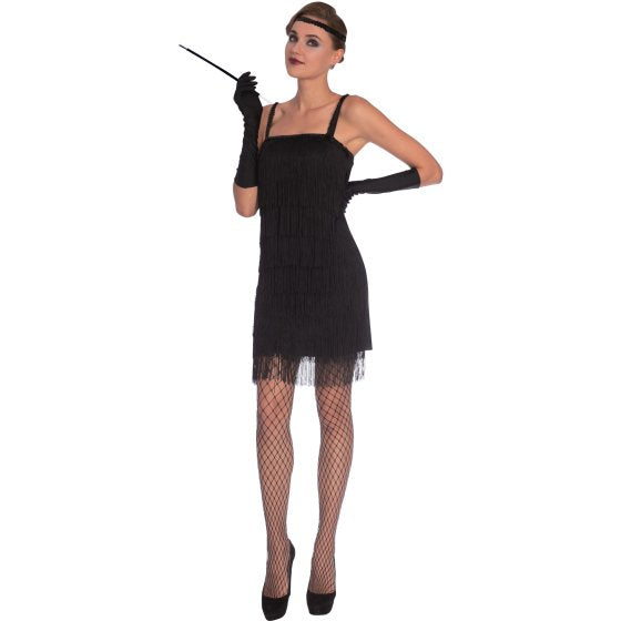 CSTM Black Flapper Womens 8-10