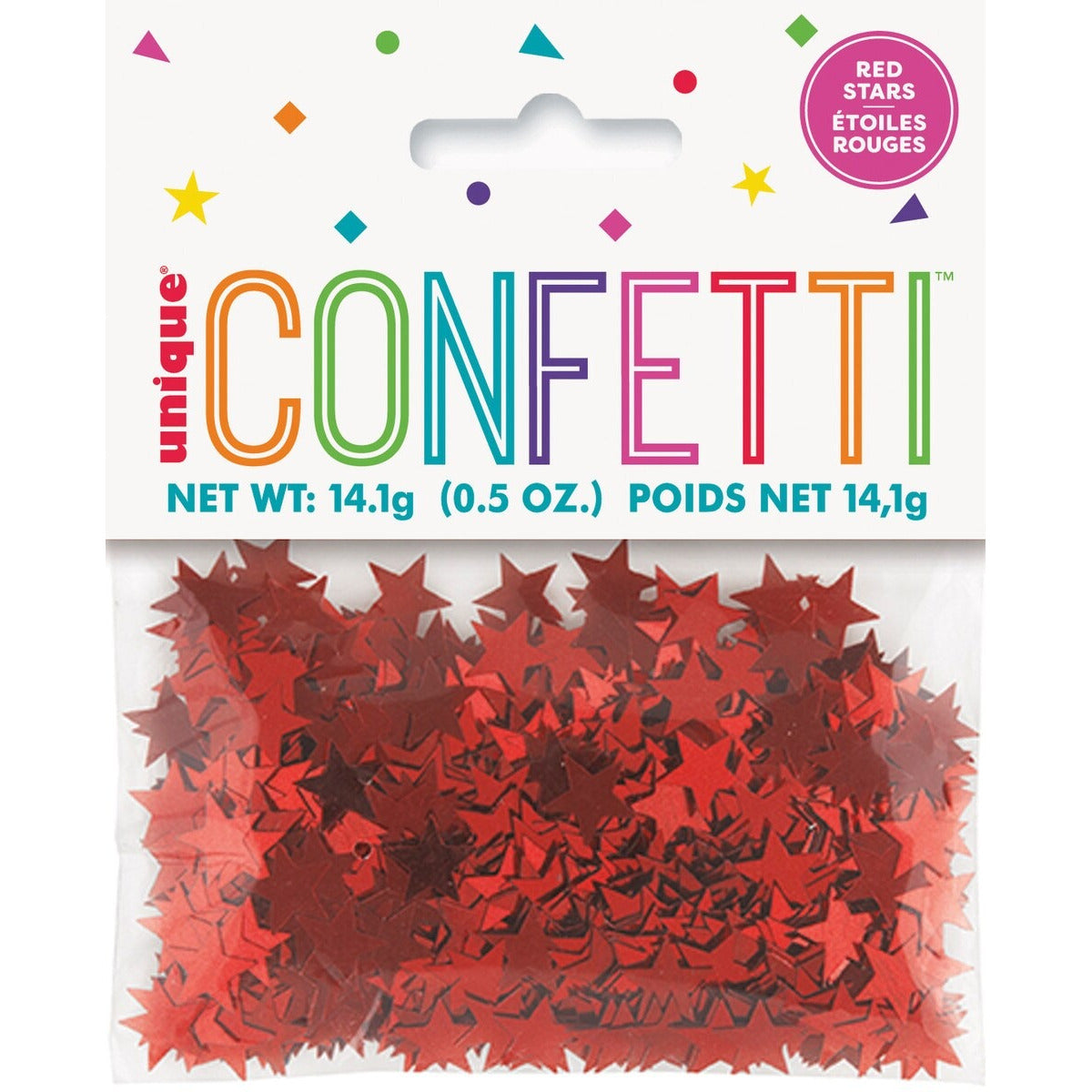 RED STARS CONFETTI .5oz image 0