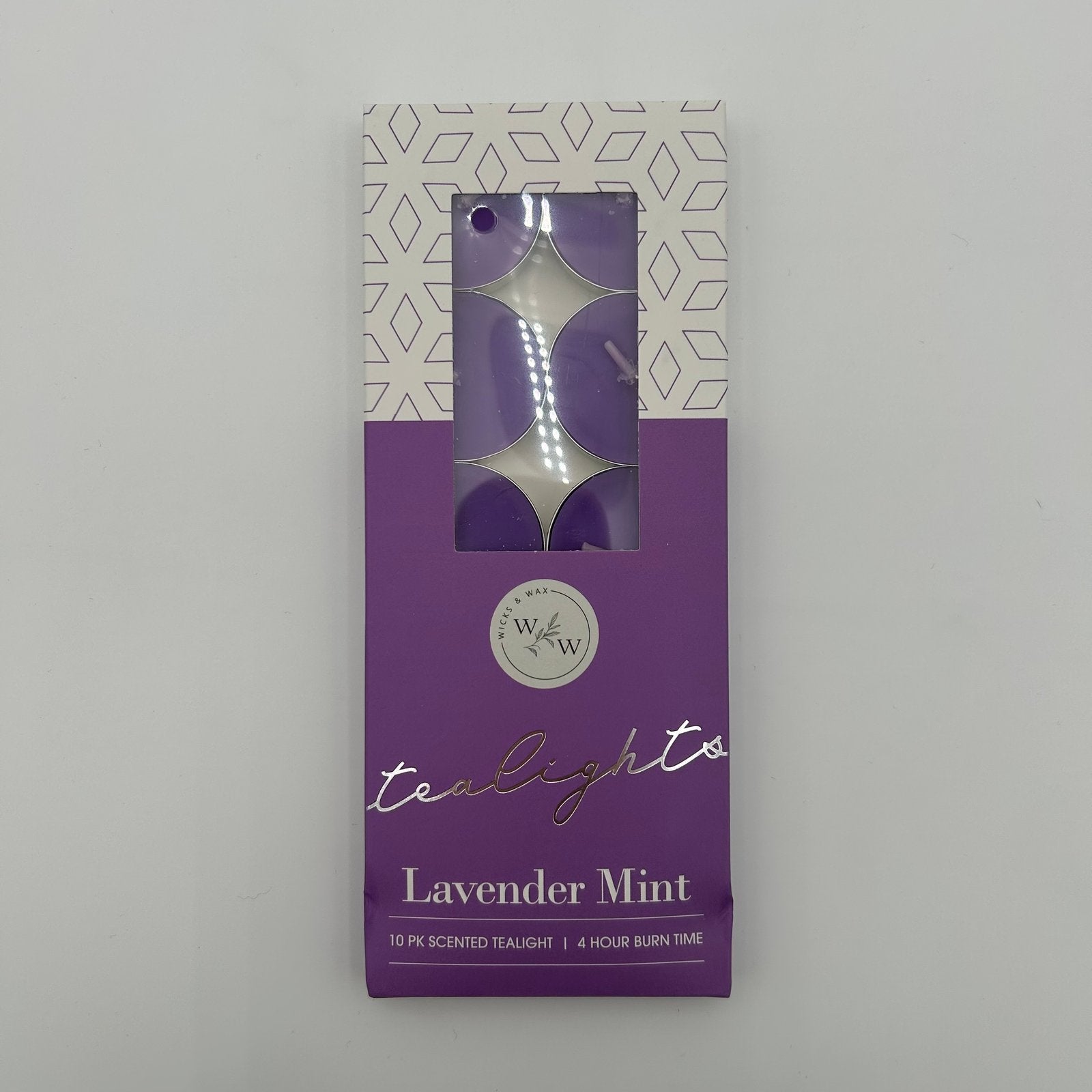10 PK SCENTED TEALIGHTS/LAVENDER MINT image 0