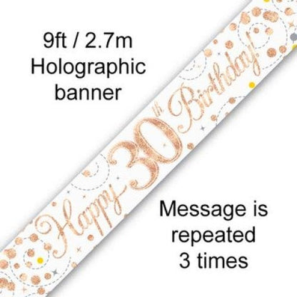 Sparkling Fizz Rose Gold Banner 2.7m #30 image 0