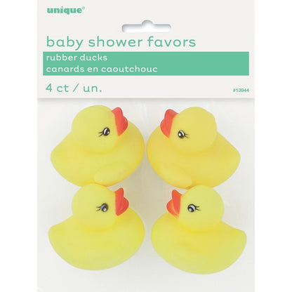 4 BABY SHOWER RUBBER DUCKS image 0