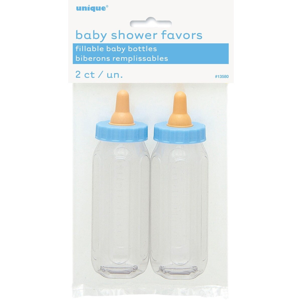 2 BABY BOTTLES 5" BLUE image 0