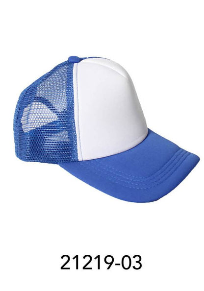 Baseball Cap with white front (Blue) image 0