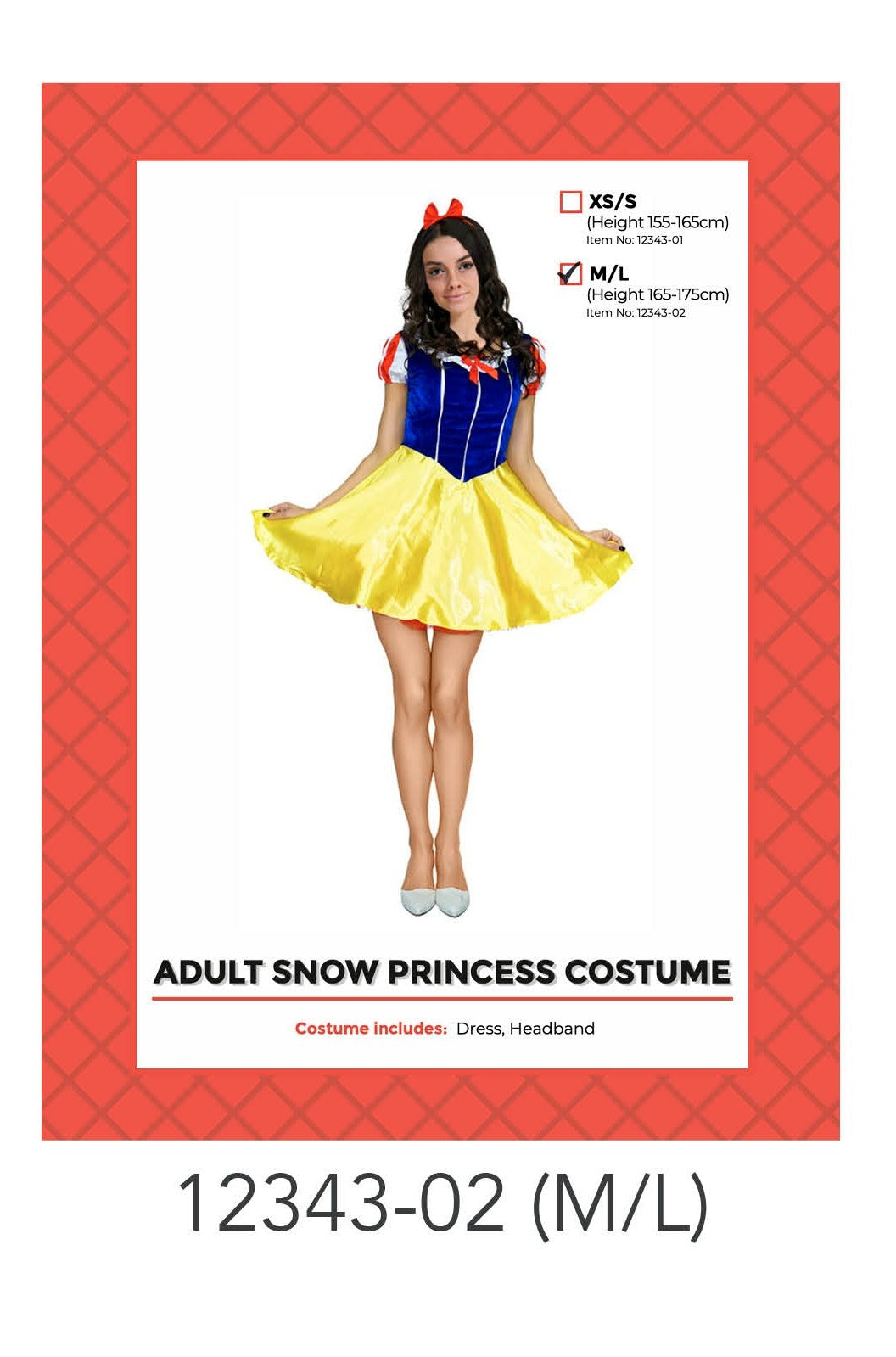 Adult Snow Princess Costume (M/L) image 0