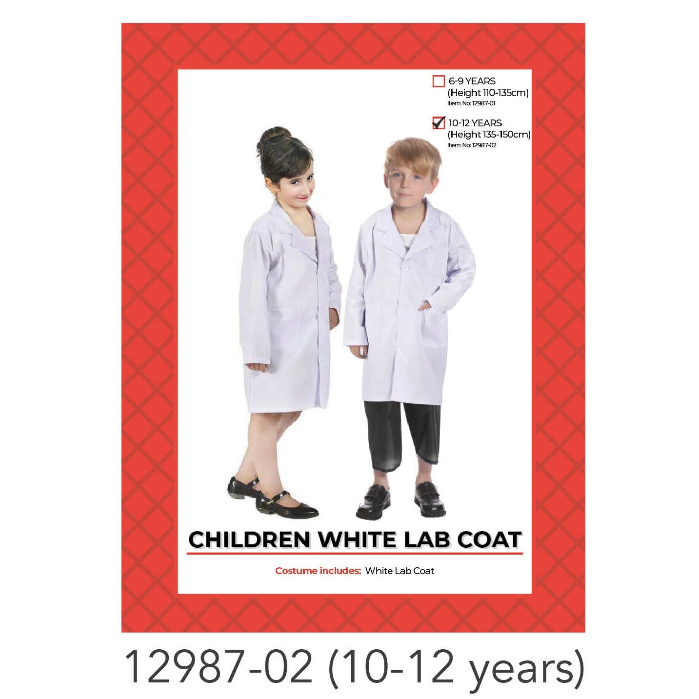 Children White Lab Coat Costume 10-14 years image 0