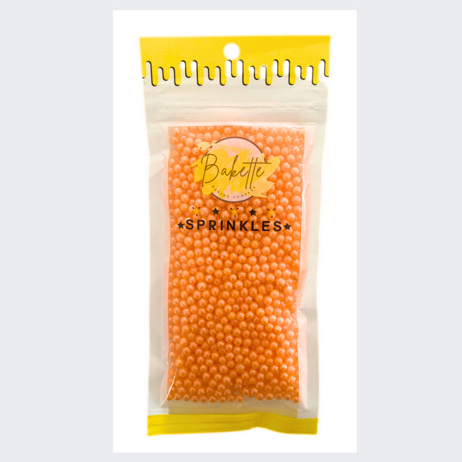 Pearly Orange Sugar Pearls image 0