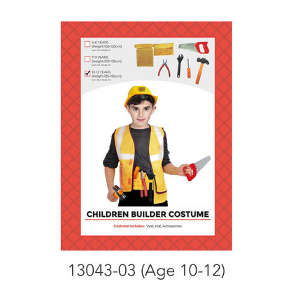 Children Builder Costume (L) (10-12 years) image 0