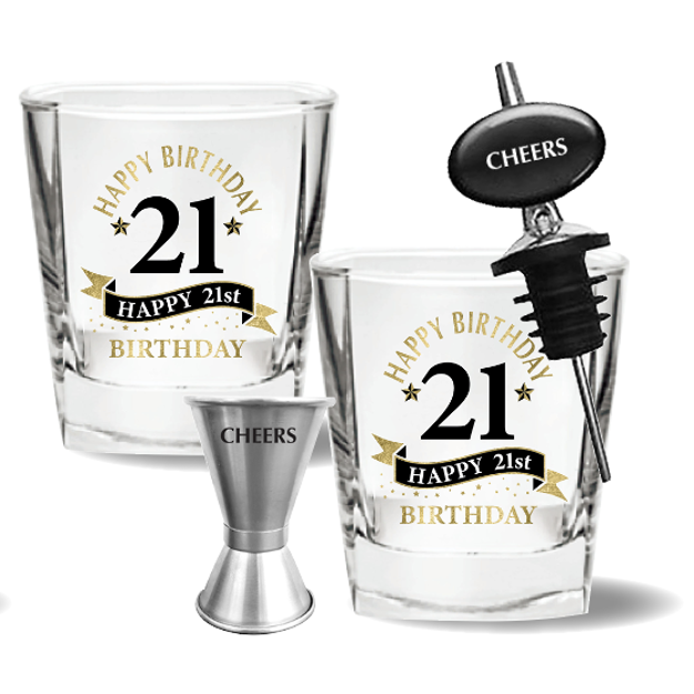 21ST SPIRIT GLASS 4 PIECE GIFT SET
