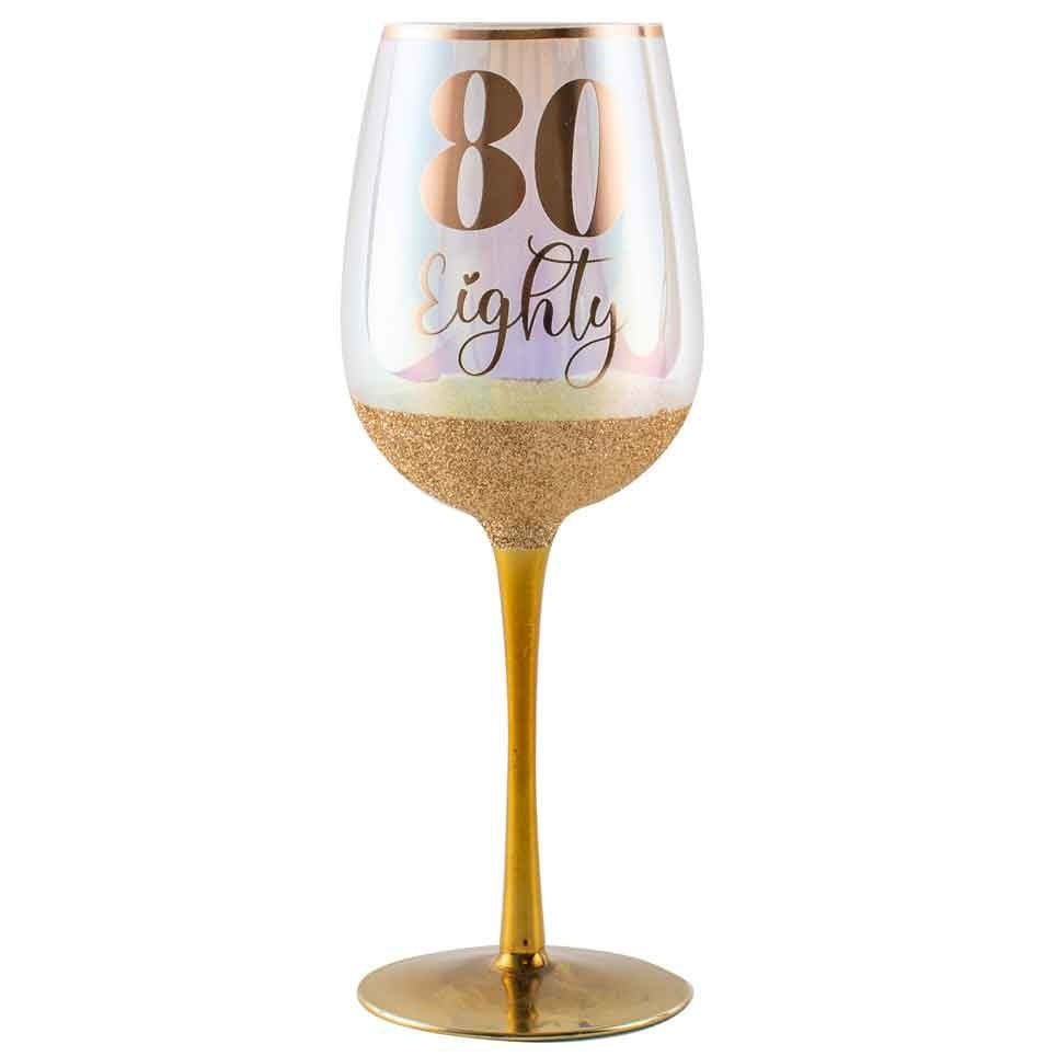 80 GLITTERATI WINE GLASS PINK