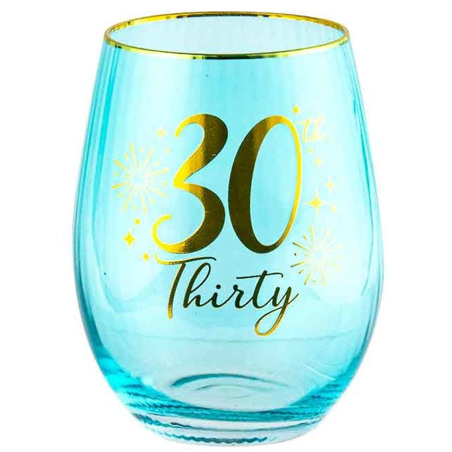 30TH FLUTED STEMLESS GLASS