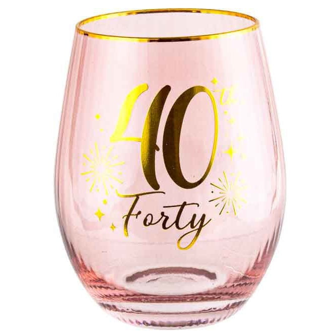 40TH FLUTED STEMLESS GLASS
