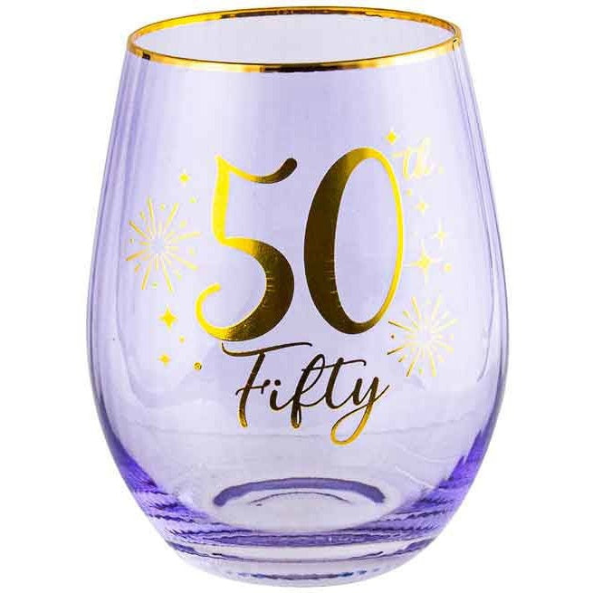 50TH FLUTED STEMLESS GLASS