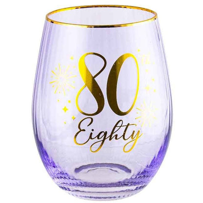80TH FLUTED STEMLESS GLASS