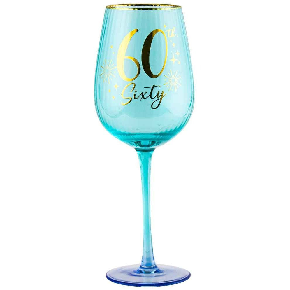 60TH FLUTED WINE GLASS