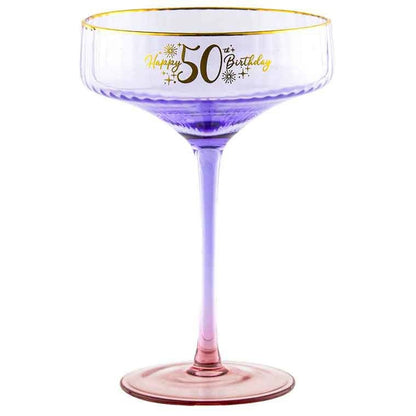 50TH FLUTED COUPE GLASS