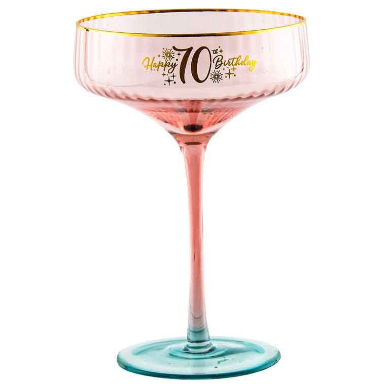 70TH FLUTED COUPE GLASS