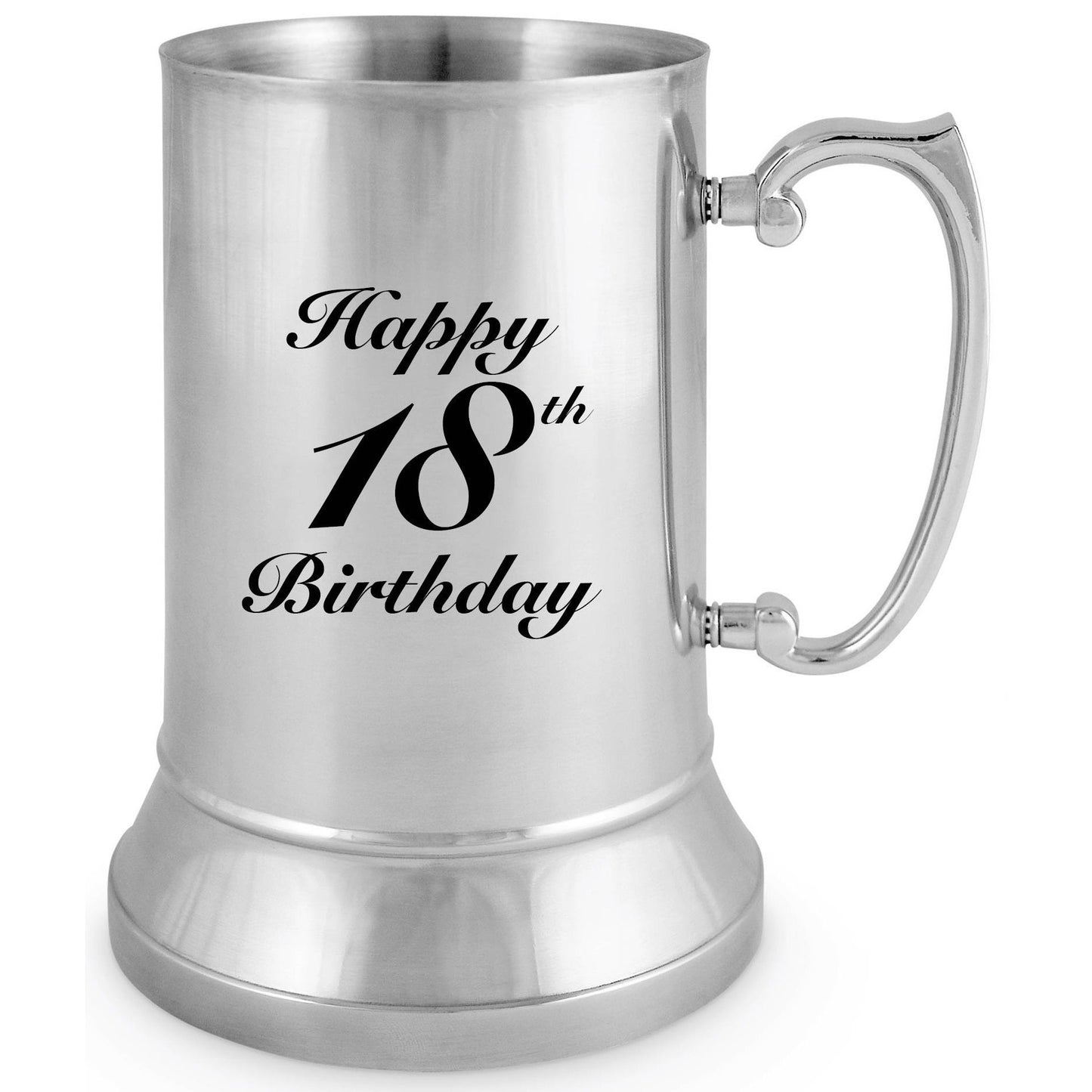 18oz BEER MUG HAPPY 18TH  SS