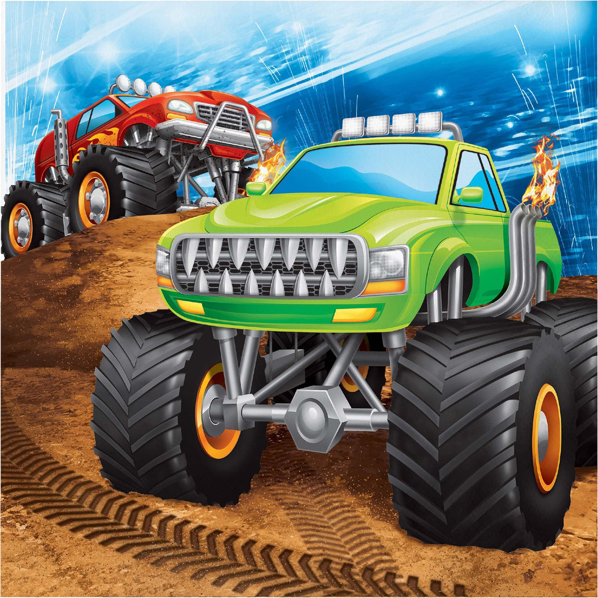16 Monster Truck Rally Lunch Napkins