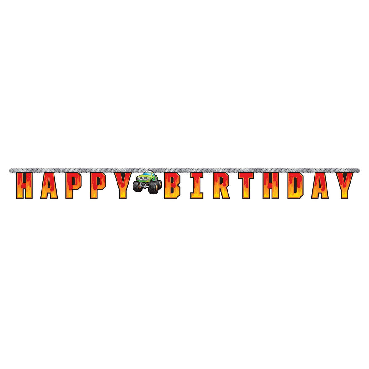 Monster Truck Rally Letter Banner