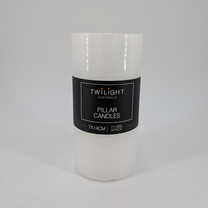 Pillar Candle 7x14cm - White