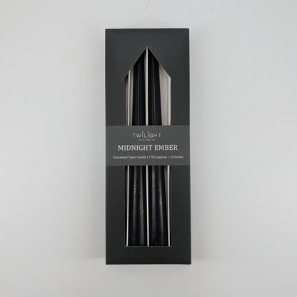 Taper Candle 4pcs 10" - Black