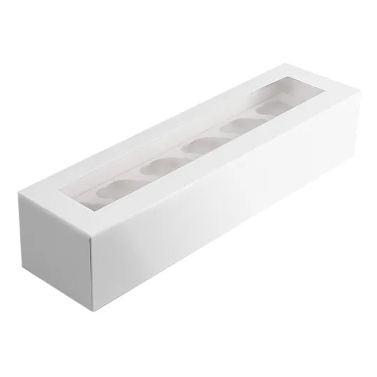 MONDO CUPCAKE BOX- LONG 12 CUP 21X6X4IN 54X15X10cm Insert Cavity 8.5x6cm