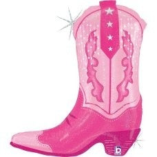 Foil Balloon 29" PINK COWGIRL BOOT