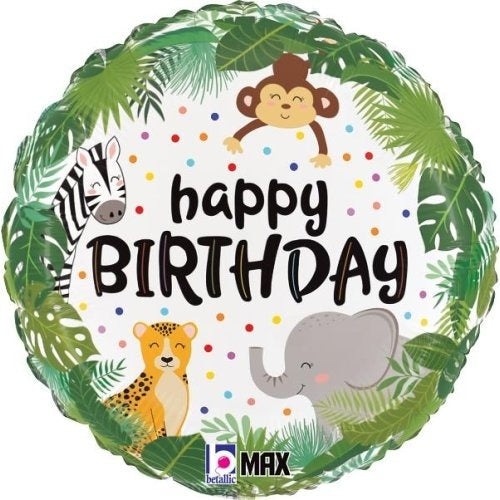 18" Foil Balloon - JUNGLE BIRTHDAY