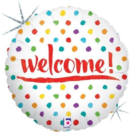 18" Foil Balloon - WELCOME DOTS