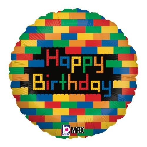 18" Foil Balloon - BIRTHDAY BLOCKS