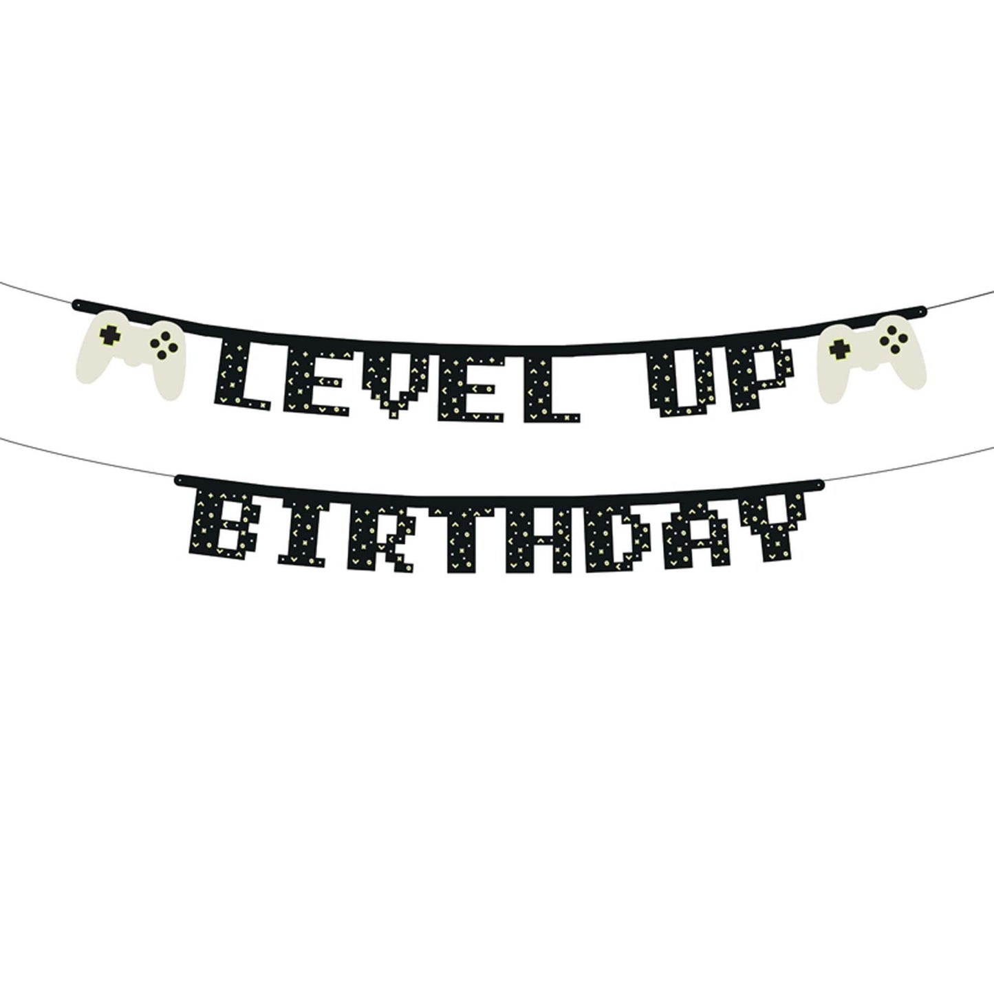 Gamer Level Up Letter Banner