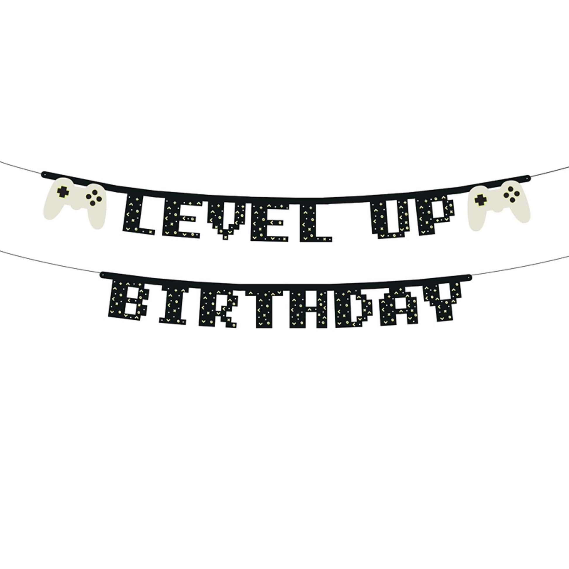 Gamer Level Up Letter Banner