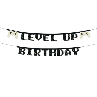 Gamer Level Up Letter Banner