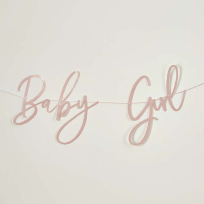 Baby Shower Pink  "Baby Girl" Card Banner 2M