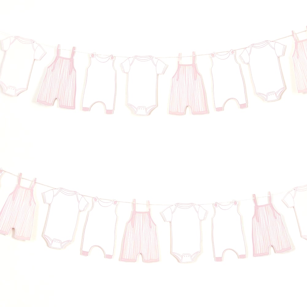 Baby Shower Pink Babygrow Garland