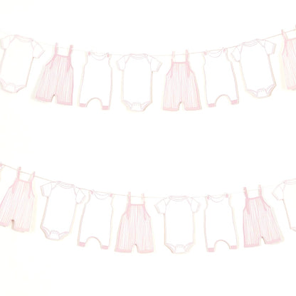 Baby Shower Pink Babygrow Garland