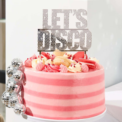 Disco Party Acrylic Cake Topper