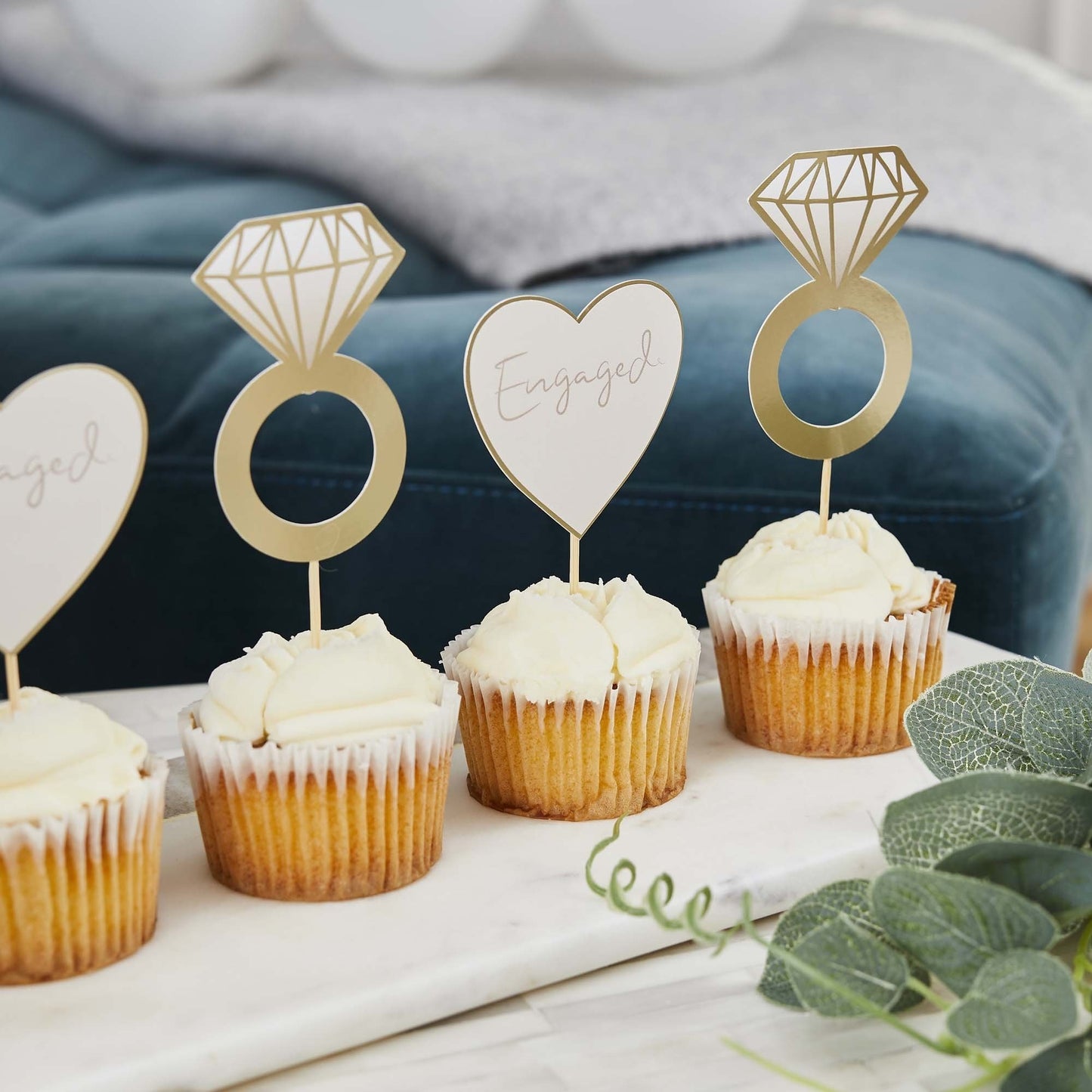 Engaged Cupcake Toppers
