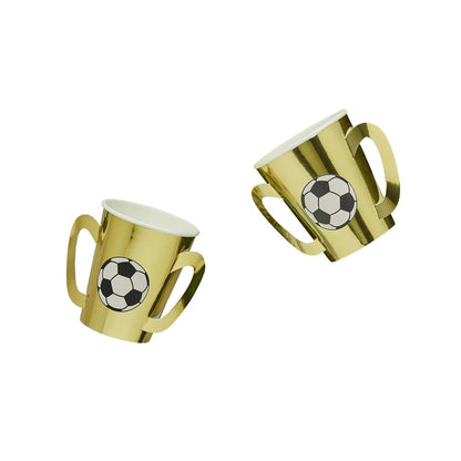 It's a Goal Gold Trophy 250ml Paper Cups 8pk