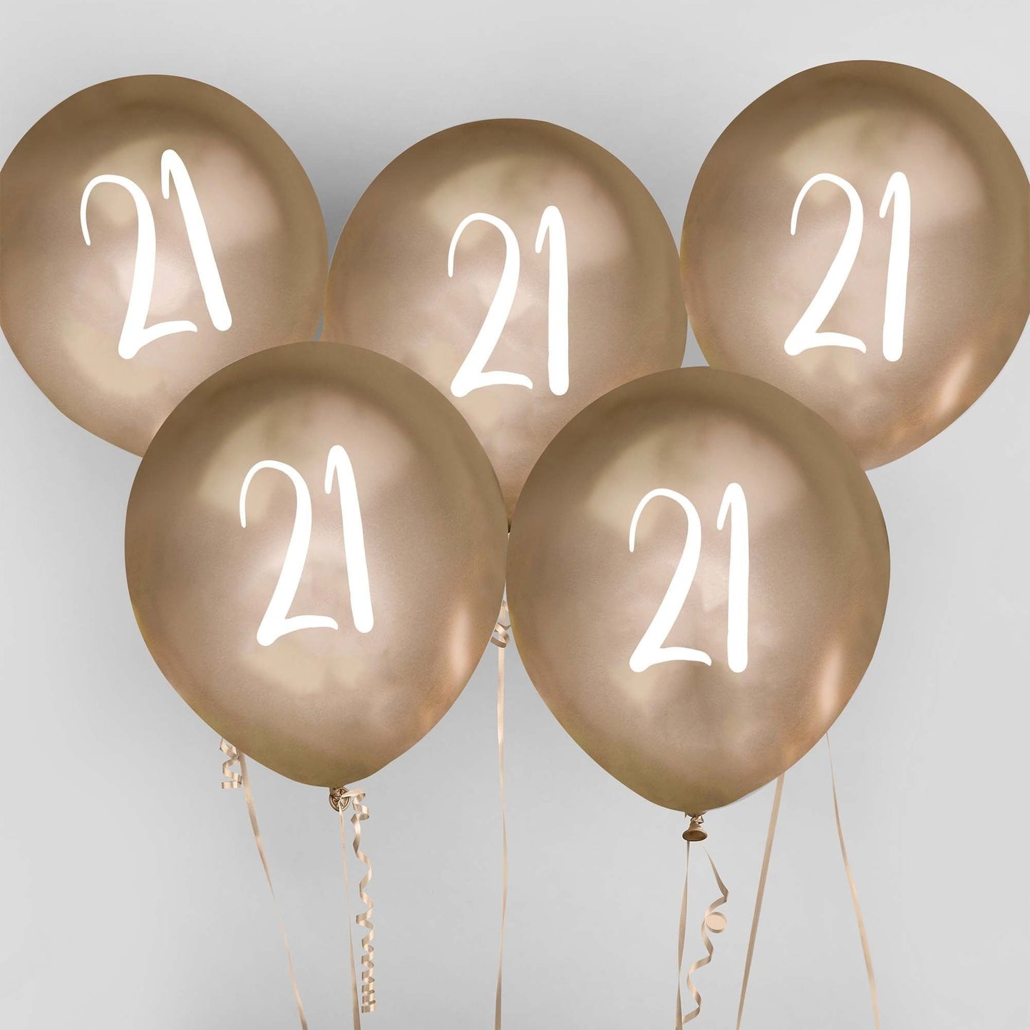 Metallic Gold  '21' Balloon Bundle