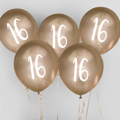 Metallic Gold  '16' Balloon Bundle