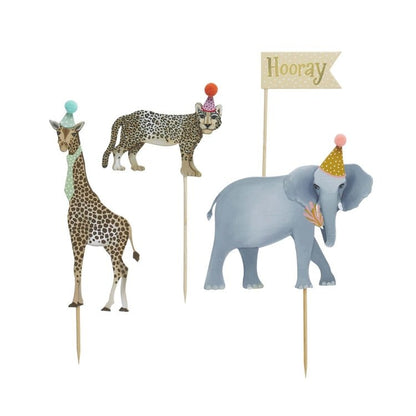 Party Animals Cake Topper 3pc Set