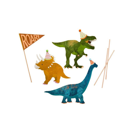 Dinosaur Party Cake Decorating Kit 4pk