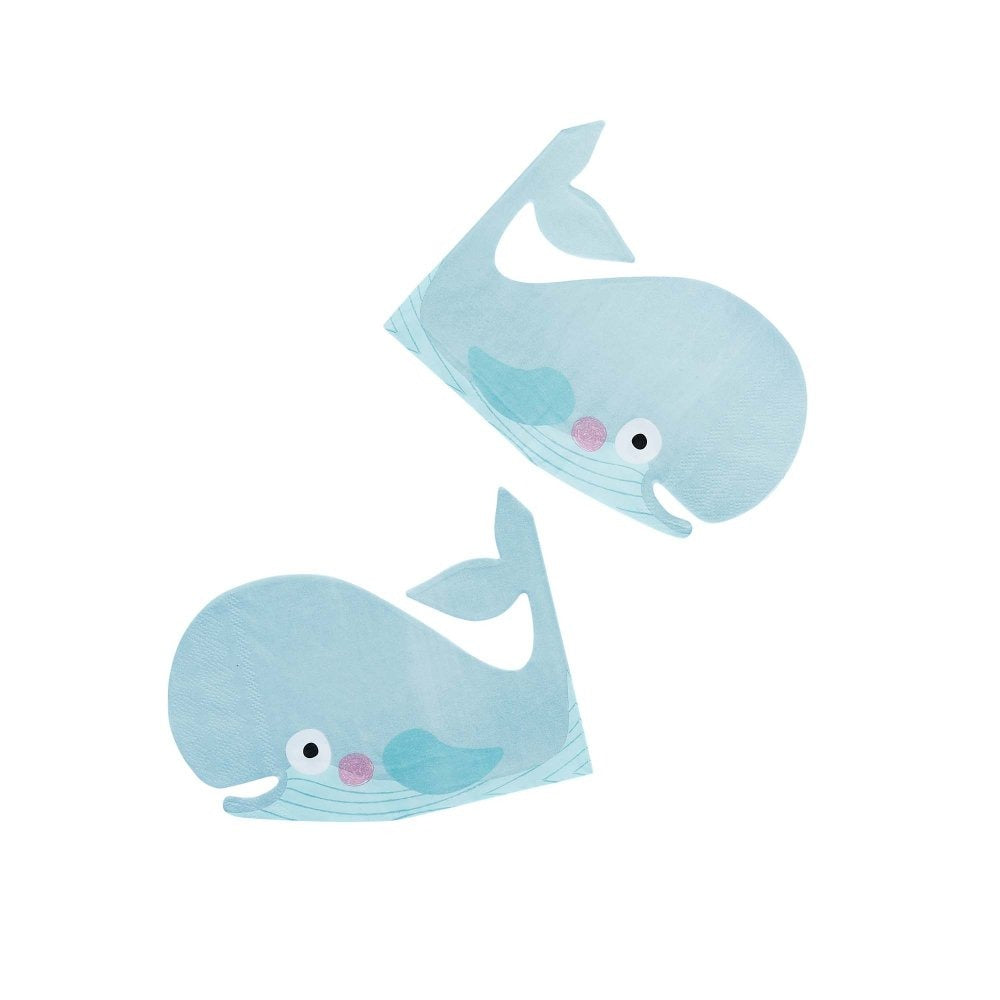 Whale Of A Time Whale Shaped Napkins 16pk