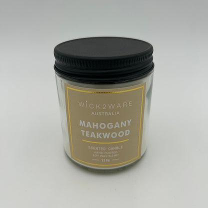 Scented Soy Wax Candle 210g - Mahogany Teakwood