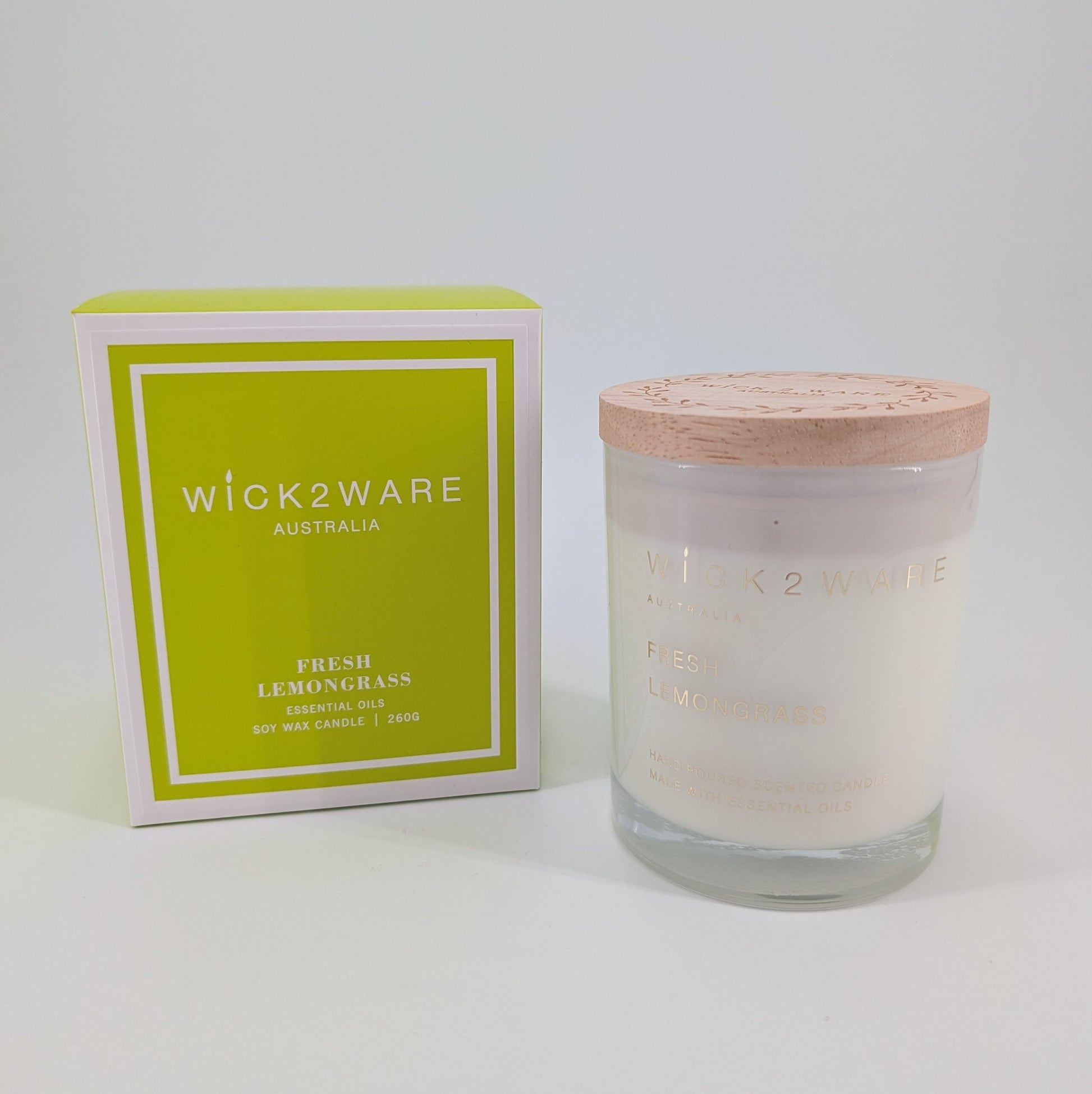 Soy Candle Jar 260g - Fresh Lemongrass